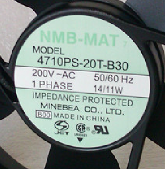 4710PS-20T-B30  120*120*25 AC200V 散热风扇风机