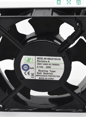 原装正品MUTUAL MOTOR M115BA2H M145CA2H 200V/240V机柜散热风扇