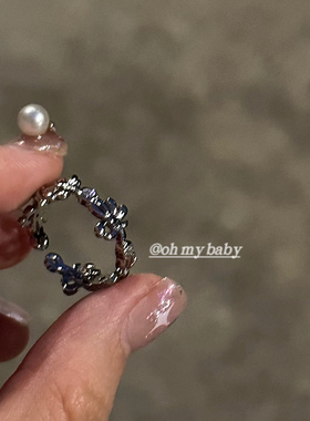 开口大小可调节小花花戒指环高级