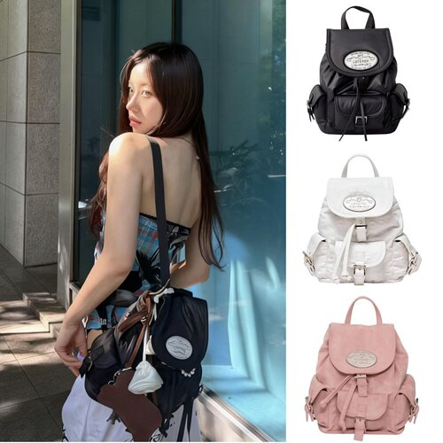lotsyou双肩背包LOTSYOU双肩包小众百搭女包jennie同款休闲背包