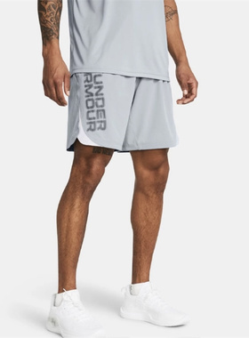 安德玛UA男装 夏季跑步健身训练排汗网眼透气运动短裤1383344-465