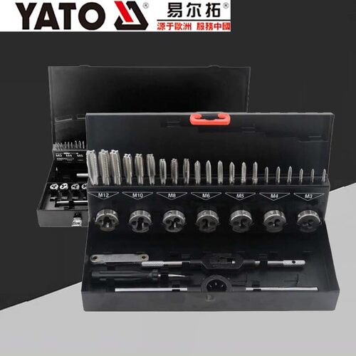 YATO易尔拓YT-2975/2978/2979手用丝锥板牙钻头丝攻套装32-56件套