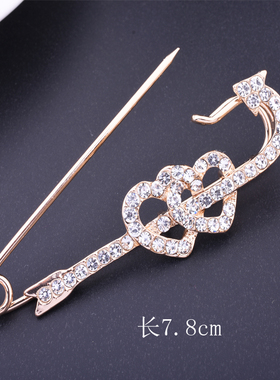 韩版新款上市开衫扣大别针蝴蝶彩钻珍珠胸针满钻防走光胸花配饰