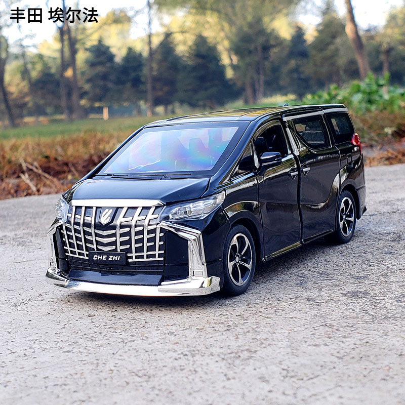 1:32丰田埃尔法合金mpv商务车六开侧滑门仿真汽车模型儿童玩具车
