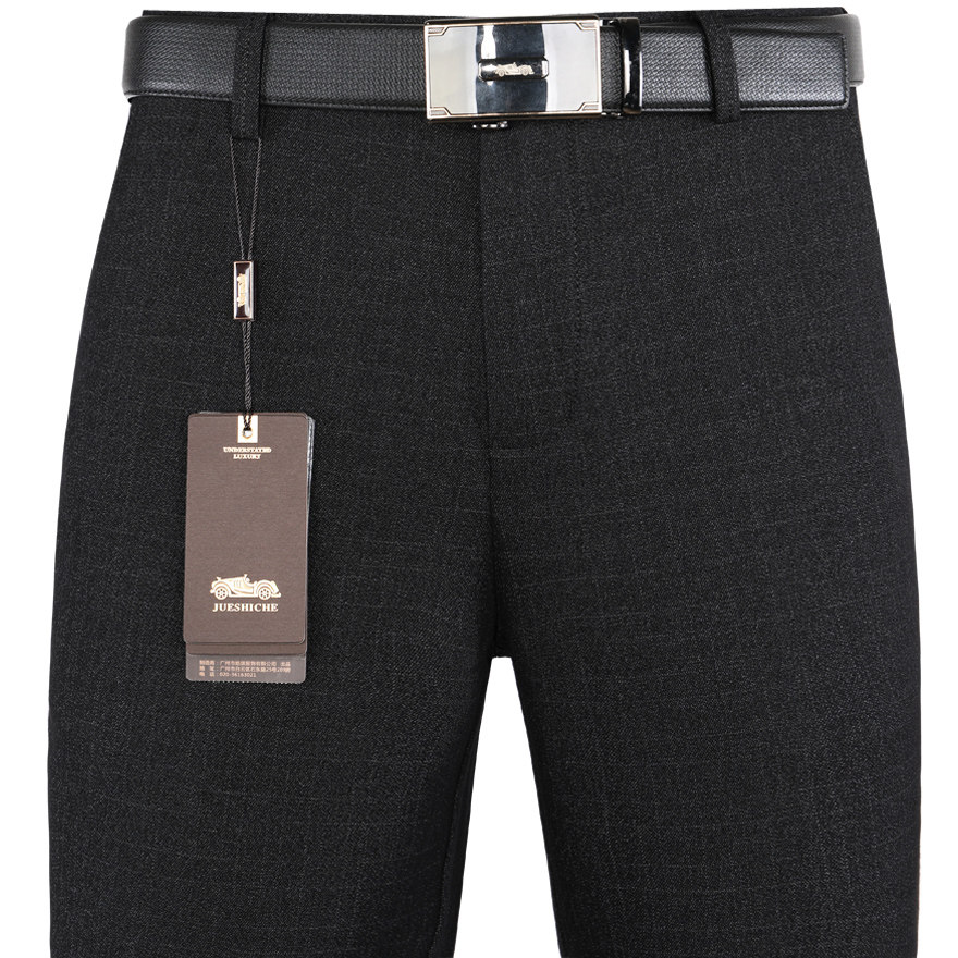 老爷车秋冬厚款男士中年休闲裤宽松高腰直筒长裤子商务休闲爸爸装