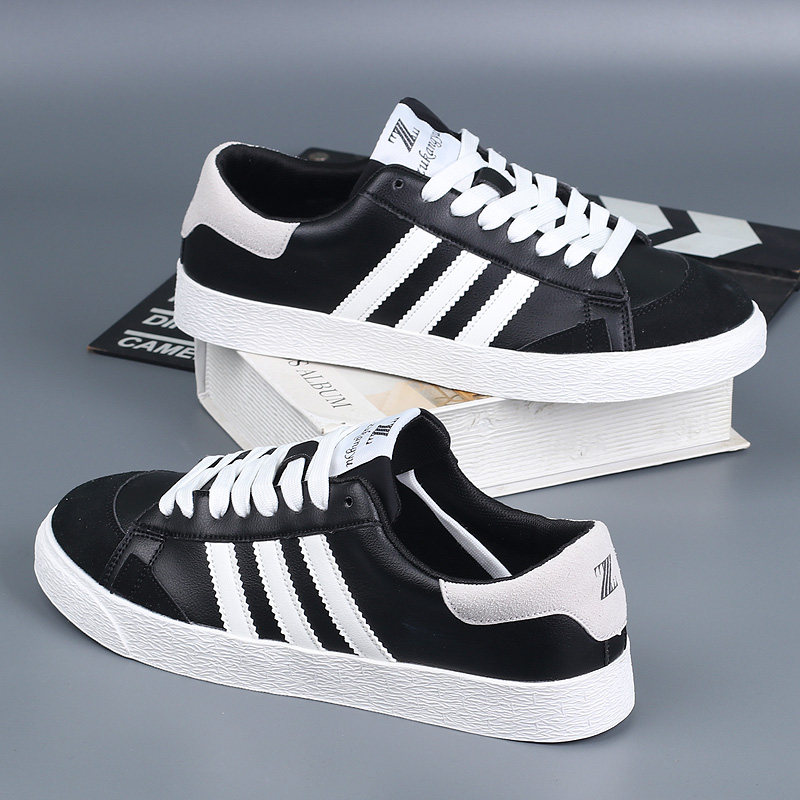 真皮软底防臭秋季透气青年2024新款小白鞋男运动鞋韩版潮休闲白鞋