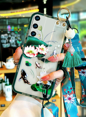 适用realme真我14Pro+手机壳realme13/13pro透明软壳GT7pro/V50斜跨真我GT5/GTNeo6/Q3pro腕带可支架真我V15