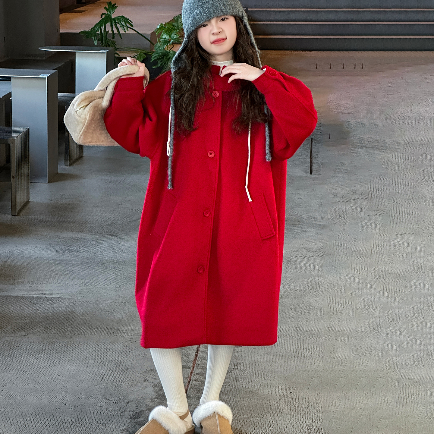 女童加绒加厚外套冬款2025新款