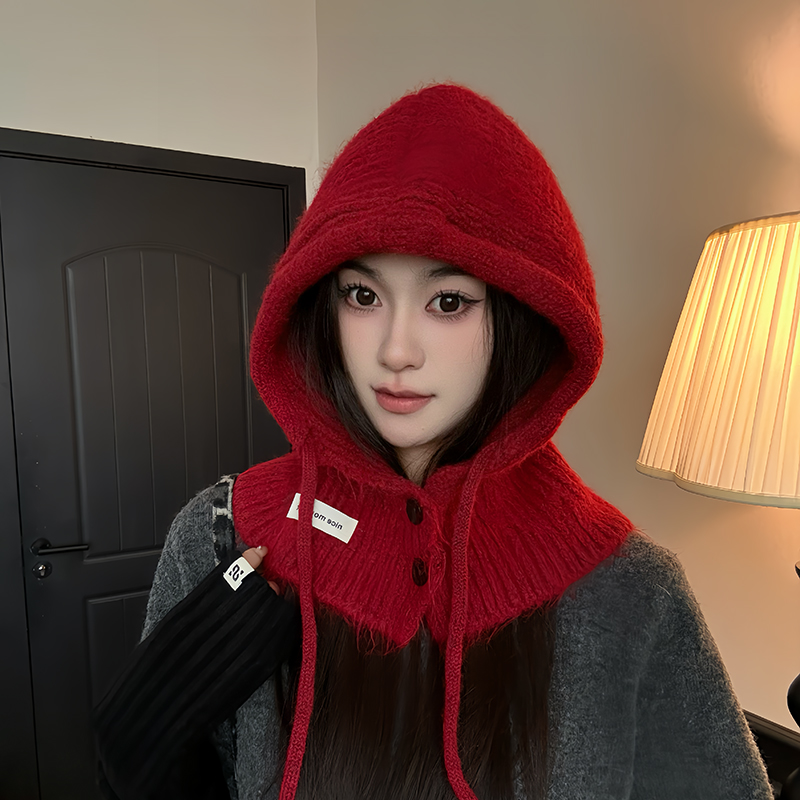 巴拉克拉法帽女秋冬季保暖连帽骑