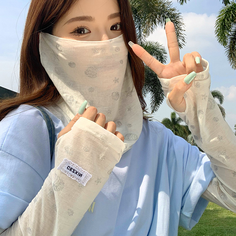 冰丝防晒面罩女夏季骑行护颈图片