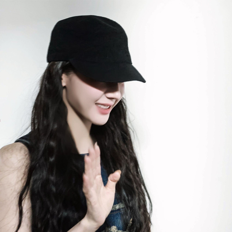 迪丽热巴同款帽子女平顶马术骑士