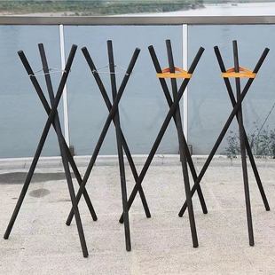 粗布带开业花篮三脚架花架开张支架实木黑色三角架子花店插花包邮