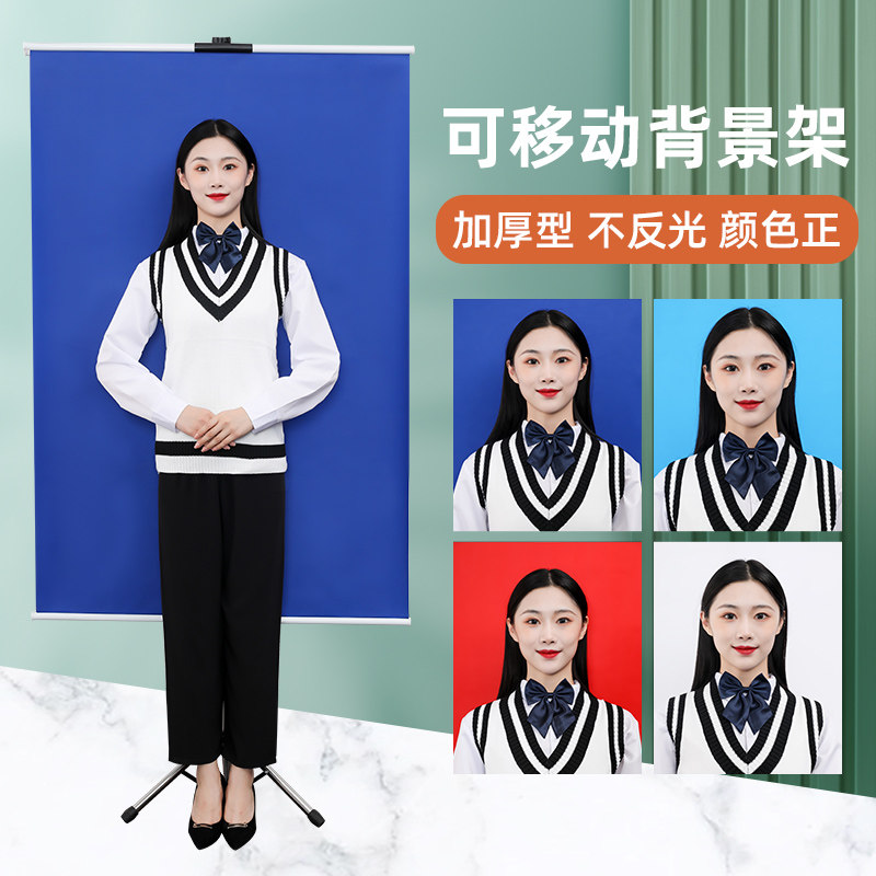 t形可移动背景证件照寸图文店快照背景布加厚摄影无纺布专业