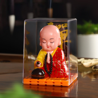 太阳能点头小和尚光能木鱼小和尚