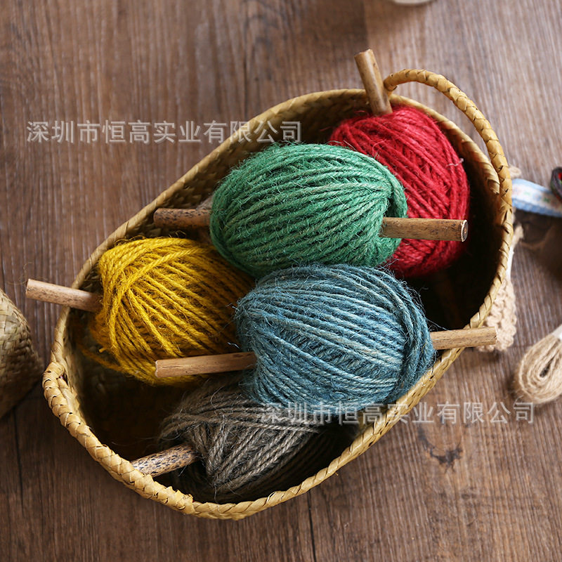 彩色麻绳卷手工DIY绳子编织装