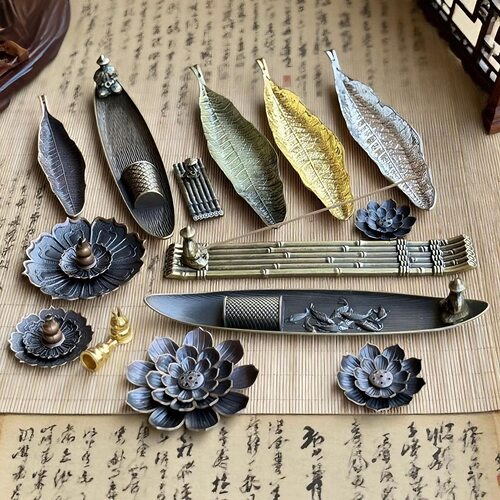 锌合金线香炉线插座渔翁垂钓香