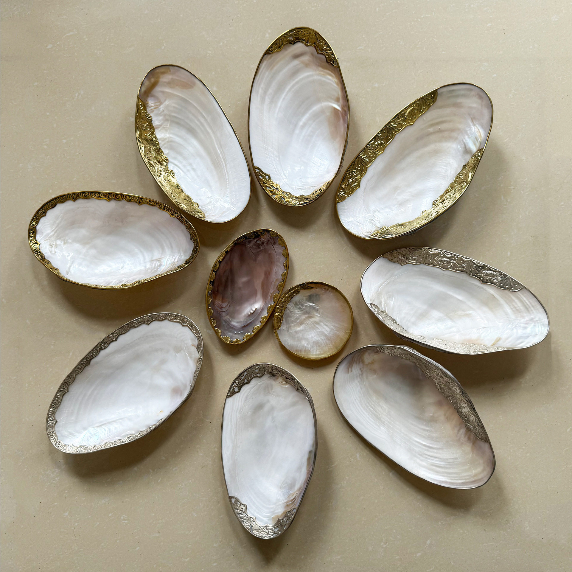 贝壳水果碟珍珠蚌壳拍照装饰首饰