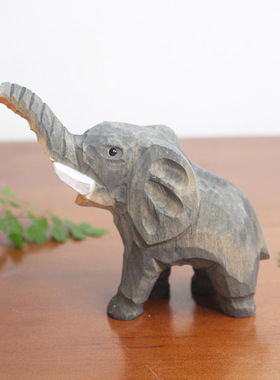 手工木质工艺品创意个性动物摆件