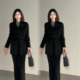 高级感大女主风显瘦套装 轻熟优雅风黑色上衣裤 子两件套女秋冬季 潮