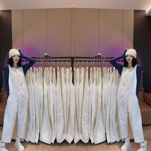 纯色女百搭纯色休闲 菱格显瘦单排扣减龄连体裤 连衣裤 薄棉秋冬新款