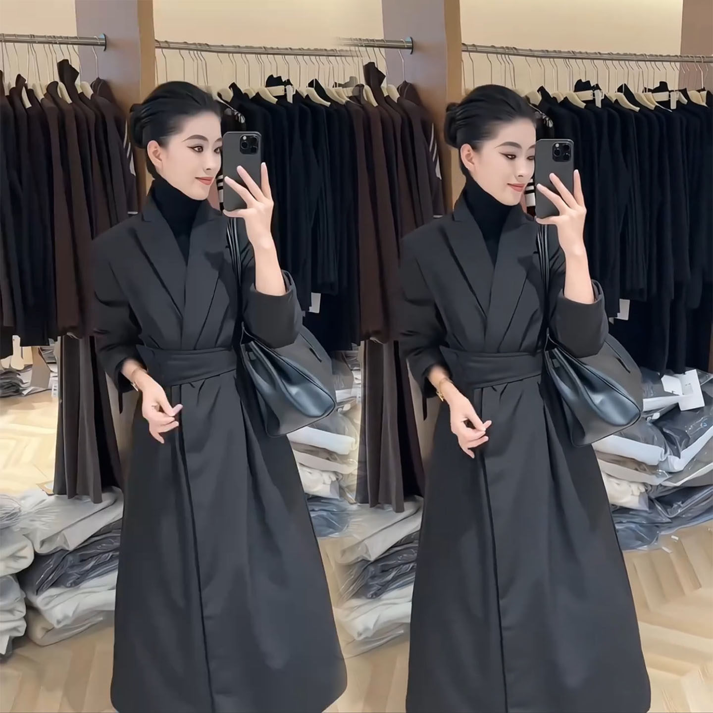 轻熟简约风西装领收腰棉服女2025冬季新款中长款显瘦通勤外套女潮,女装/女士精品,棉衣/棉服,淘宝优惠券,粉丝福利购,淘宝优惠卷