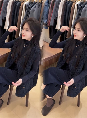 2025秋冬季新款高级感时尚气质简约百搭显瘦宽松休闲马甲外套女潮