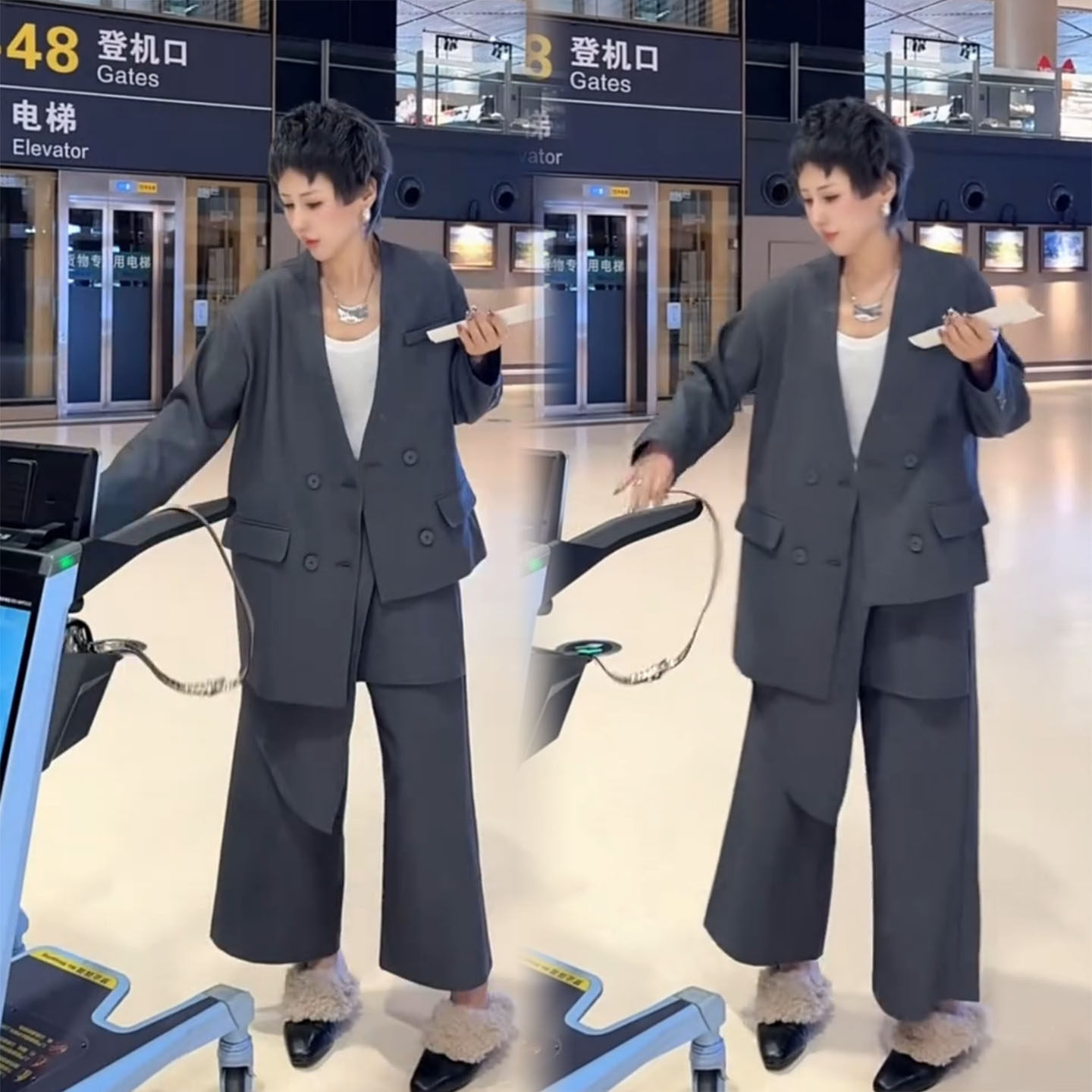 宽松百搭时尚气质高级感两件套女秋冬季新款长袖外套阔腿裤套装潮,女装/女士精品,时尚套装,淘宝优惠券,粉丝福利购,淘宝优惠卷