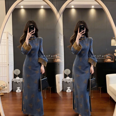 高级感新中式改良旗袍连衣裙女