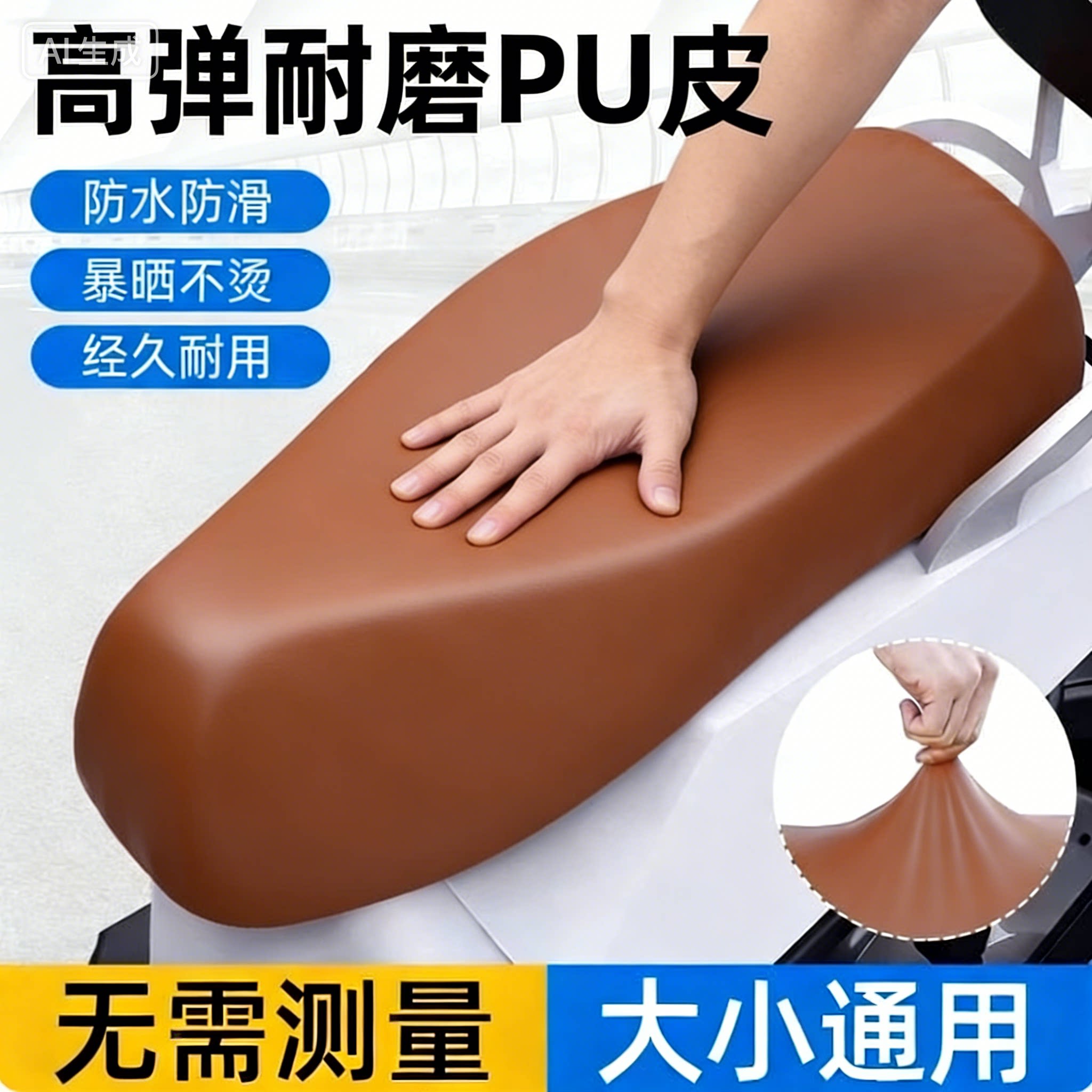 电动车摩托车坐垫套防水防晒防雨加厚皮革电瓶车坐套通用座垫套子
