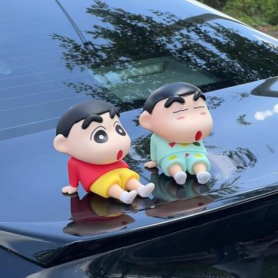 车外公仔挂件车顶尾部玩偶车载摆件蜡笔小新汽车装饰品后备箱玩偶
