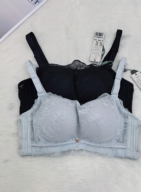 古拉苏文胸无钢圈聚拢厚杯夏季抹胸内衣女胸围收副乳调整型77021
