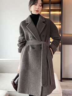 羊绒女装外套新款骆马绒大衣女中长款秋冬季