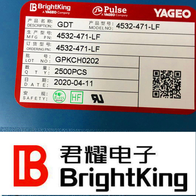 君耀4532-121-LF 1812陶瓷放电管Micro-Gap设计120V低电容≤0.5pf