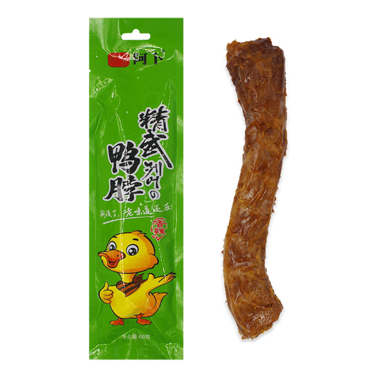 阿卜精武香辣鸭脖武汉风味即食酱卤味零食解馋下午茶袋装60g 零食/坚果/特产 鸭肉零食 原图主图