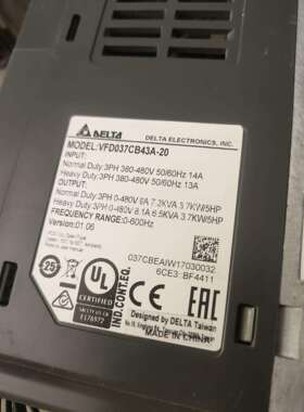 台达C200变频器 VFDO37CB43A一20（议价）