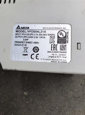 台达VFD004L21A 230V 拆机变频，拍，功(议价)