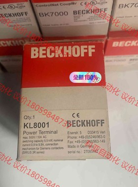 KL8001倍福BECKHOFF，现货供应，全新原装正品，顺