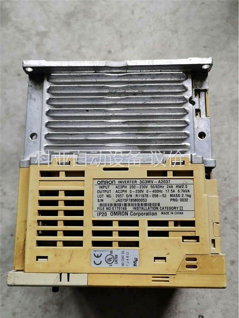 欧姆龙变频器3G3MV-A2037，3.7kw220v通电运(议价)