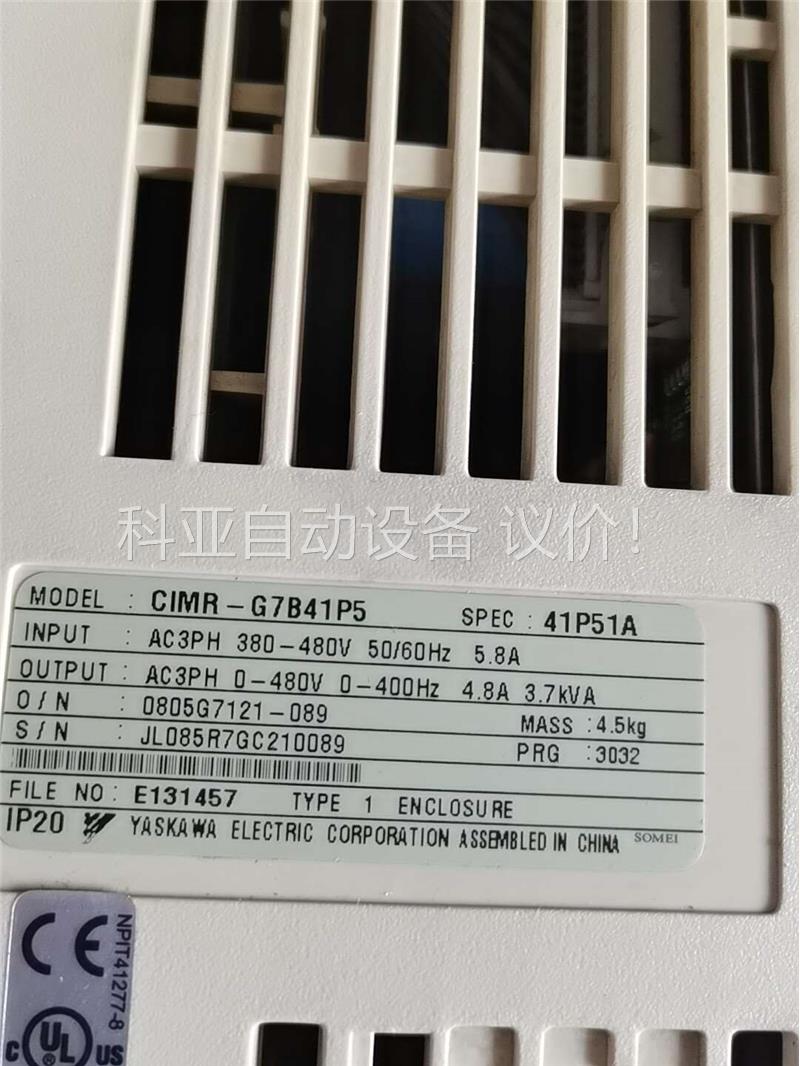 CIMR-G7B41P5拆机安川1.5kw变频器，输入380(议价)