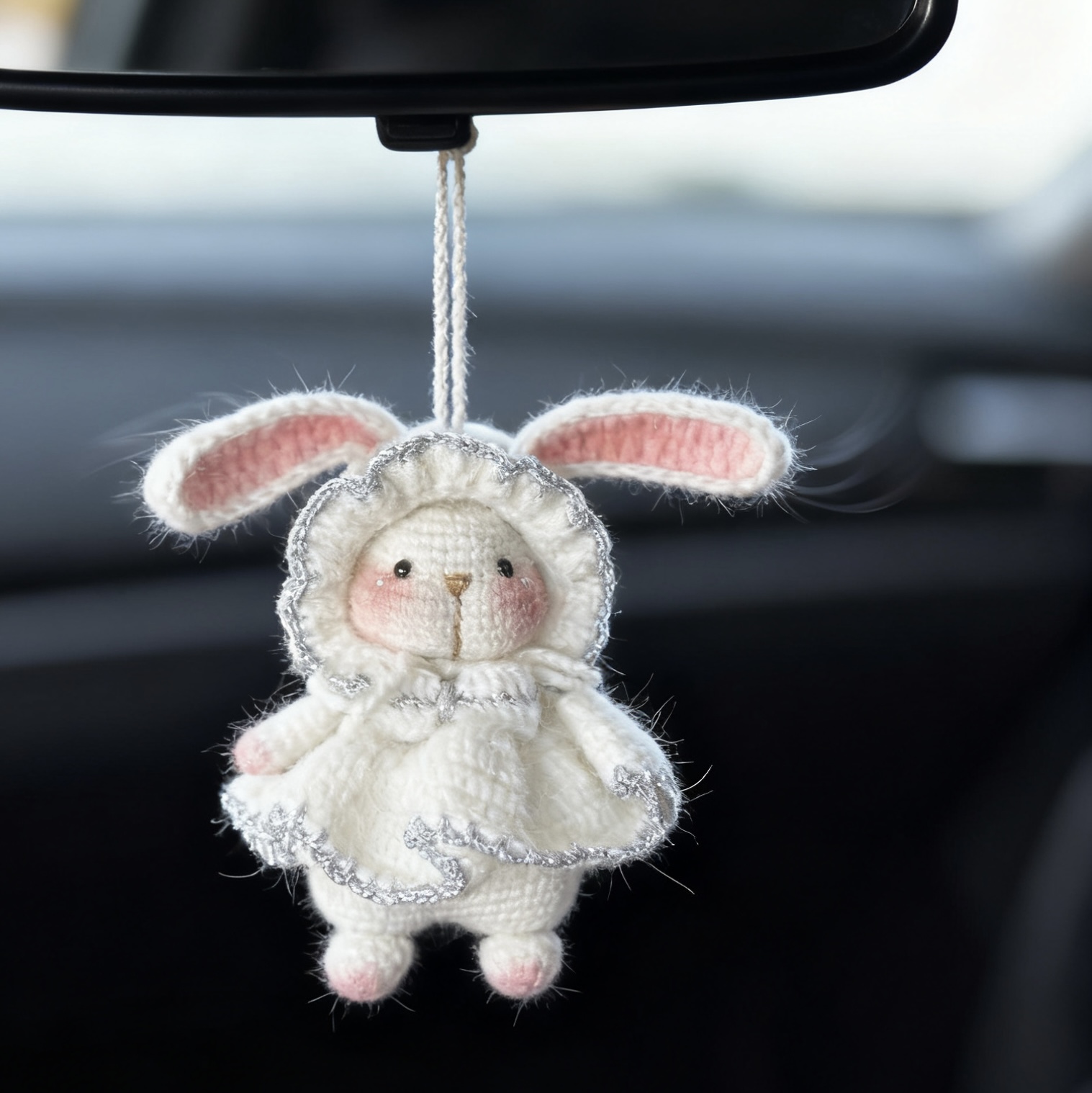 手工编织糖糖兔玩偶diy材料包毛线钩针可爱玩偶摆件挂件钥匙扣包