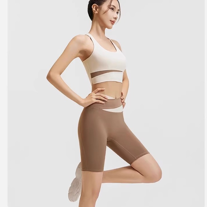 【莉莎精品】跑步运动套装女健身高腰蜜桃臀紧身夏季短款瑜伽服女