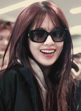 安宥真同款墨镜女高级感方框大脸