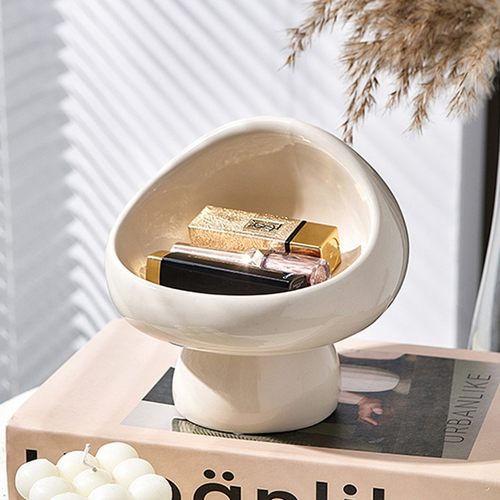 创意陶瓷桌面饰品化妆品收纳盒