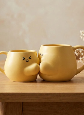 可爱卡通陶瓷杯礼盒装桌面摆件