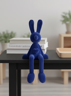 ins网红毛绒兔子桌面摆件送礼