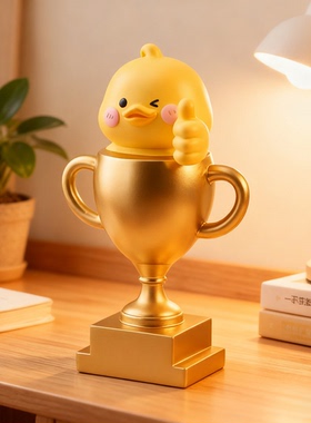 卡通小鸡树脂桌面摆件礼盒送礼