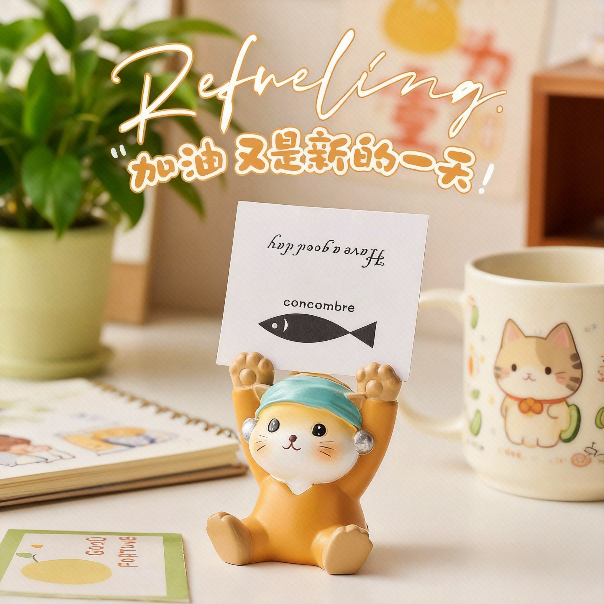 Kefrey树脂猫咪桌面摆件礼物