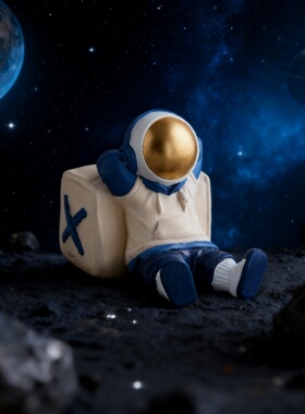 创意宇航员手绘星空树脂摆件