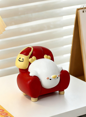 卡通动物树脂桌面摆件吉祥物