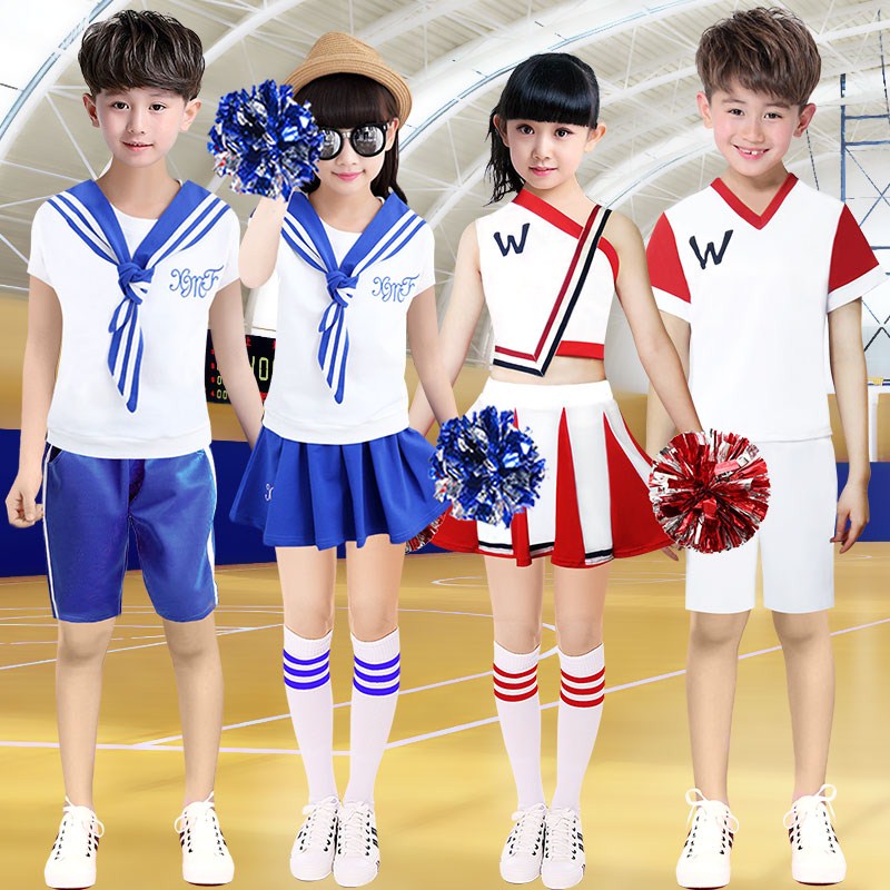 啦啦隊服裝女學生兒童演出表演拉拉隊幼兒園舞蹈套裝足球跳舞在類目 女裝/女士精品, 唐裝/民族服裝/舞臺服裝, 民族服裝/舞臺裝中 - 來自Buy2taobao.com提供專業的淘寶代購服務